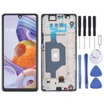 Schermo LCD originale per LG Stylo 6 / K71 LMQ730TM LM-Q730TM LMQ730HA LM-Q730HA Digitizer Assemblaggio completo con cornice (argento)