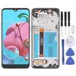 Schermo LCD TFT per LG Q51 LM-Q510N Digitizer Assemblaggio completo con cornice (nero)