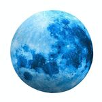 3 pezzi AFG33003 Decorazione della casa Stelle luminose Stelle Moon PVC Adesivi, Specifica: Blue Moon 20cm