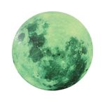 AFG33003 Adesivi in PVC con stelle luminose e luna per decorazioni domestiche, specifica: Luna verde 12 cm