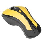 PR-01 1600 DPI 7 tasti Flying Squirrel Wireless Mouse 2.4G Gyroscope Game Mouse (Nero Giallo)