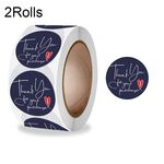 10 rotoli grazie autoadesivo floreale decorazione regalo di nozze etichetta, dimensioni: 2.5 cm / 1 pollice (A-298)