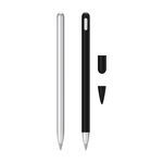 2 set 3 in 1 coperchio protettivo in silicone STILICONE + Penna a due colori Set per Huawei M-matita (nero)