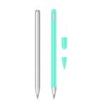 2 Set 3 in 1 Coperchio protettivo in silicone Stilo + Penna a due colori Set per Huawei M-Pencil (Mint Green)