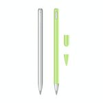 2 Set 3 in 1 Coperchio protettivo in silicone Stilo + Penna a due colori Set per Huawei M-Pencil (Matcha Green)