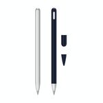 2 Set 3 in 1 coperchio protettivo in silicone Stilo + Penna a due colori Set per Huawei M-matita (Midnight Blue)