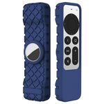 2 PCS Telecomando Cover protettivo all-inclusive, modello applicabile: per Apple TV 4K (blu scuro)
