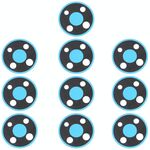 10 PCS Obiettivo per fotocamera per Nokia 3.4 TA-1288 TA-1285 TA-1283 (blu)