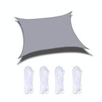 Giardino esterno Piscina Sole Tenda da sole Sunshade Sail Piove Canopy impermeabile, Dimensioni: 2m x 1,8m (grigio)