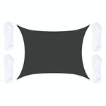 Outdoor Garden Sunshade Sail Anti-UV Canopy Anti-UV, Dimensioni: 2m x 2,5m (nero)