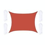 Outdoor Garden Sunshade Sail Impermeabile Anti-UV Baldacchino, Dimensioni: 2m x 2,5m (rosso)