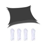 Outdoor Garden Sunshade Sail Waterproof Anti-UV Baldacchino, Dimensioni: 2m x 3m (nero)