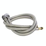 4 PCS Tessuto in acciaio inox Tubi idraulici flessibili in acciaio inox Freddo Freddo miscelatore calda rubinetto tubo dell'acqua Tubi flessibili ad alta pressione Tubo di ingresso, Specifica: 100 cm 1.8 cm asta di rame