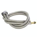 4 PZ Weave Acciaio inossidabile Tubi idraulici flessibili in acciaio inox Freddo Freddo Miscelatore Hot Rubinetto Tubo dell'acqua Tubi flessibili ad alta pressione Tubo di ingresso, Specifiche: 80cm 3.5 cm Rod di rame