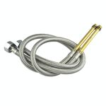 4 PCS Tessuto Acciaio inossidabile Tubi idraulici flessibili in acciaio inox Freddo Freddo Miscelatore Hot Rubinetto Tubo dell'acqua Tubi flessibili ad alta pressione Tubo di ingresso, Specifica: 50 cm 8 cm rame asta