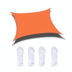 Outdoor Garden Sunshade Sail Impermeabile Anti-UV Baldacchino, Dimensioni: 4m x 5m (arancione)