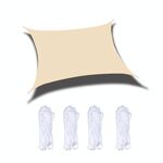 Outdoor Garden Sunshade Sail Impermeabile Anti-UV Baldacchino, Dimensioni: 4m x 5m (Giallo)