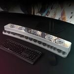 SOAIY SH39 EDIZIONE AGGIORNATA Pulsante meccanico + display a specchio + allarme orologio + grande altoparlante Desktop Home Gaming Bluetooth Speaker (bianco)