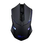 ET X-08 7-Keys 2400DPI 2.4G Mouse da gioco muto wireless con ricevitore USB e retroilluminazione colorata (nero)