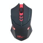 ET X-08 7-Keys 2400DPI 2.4G Mouse di gioco muto wireless con ricevitore USB e retroilluminazione colorata (rosso)