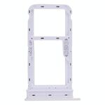 Vassoio della scheda SIM + vassoio della scheda micro SD per Motorola Moto G8 (bianco)