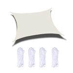 Outdoor Garden Sunshade Sail Waterproof Anti-UV Baldacchino, Dimensioni: 2m x 2m (beige)
