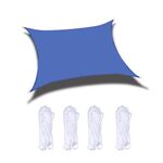 Outdoor Garden Sunshade Sail Impermeabile Anti-UV Baldacchino, Dimensioni: 2m x 2m (Royal Blue)