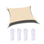 Giardino all'aperto Parasole a vela impermeabile anti-uv baldacchino, dimensioni: 2m x 2m (giallo)