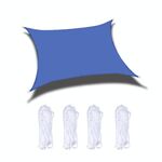 Outdoor Garden Sunshade Sail Anti-UV Canopy Anti-UV, Dimensioni: 2,5m x 2,5m (Royal Blue)