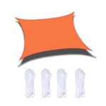Outdoor Garden Sunshade Sail Impermeabile Anti-UV Baldacchino, Dimensioni: 5m x 5m (arancione)