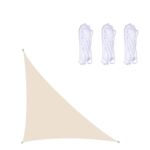 Triangolo Outdoor Garden Sunshade Sail Impermeabile Anti-UV Baldacchino, Dimensioni: 3m x 3m x 4.3m (beige)