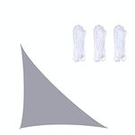 Triangolo Outdoor Garden Sunshade Sail Impermeabile Anti-UV Baldacchino, Dimensioni: 3m x 3m x 4.3m (grigio)