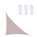 Triangle Outdoor Garden Sunshade Sail Impermeabile Anti-UV Baldacchino, Dimensioni: 3m x 3m x 4.3m (Khaki)