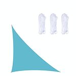 Triangolo Outdoor Garden Sunshade Sail Waterproof Anti-UV Baldacchino, Dimensioni: 5m x 5m x 7.1m (lago blu)