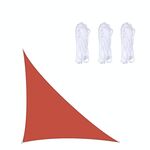 Triangolo Outdoor Garden Sunshade Vela impermeabile Anti-UV Baldacchino, Dimensioni: 5m x 5m x 7.1m (rosso)