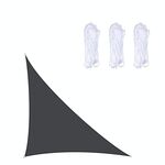 Triangolo Outdoor Garden Sunshade Sail Impermeabile Anti-UV Baldacchino, Dimensioni: 3m x 4m x 5m (nero)