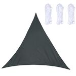 Triangolo Outdoor Garden Sunshade Sail Waterproof Anti-UV Baldacchino, Dimensioni: 2m x 2m x 2m (nero)
