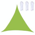 Triangolo Outdoor Garden Sunshade Sail Waterproof Anti-UV Baldacchino, Dimensioni: 2m x 2m x 2m (verde)