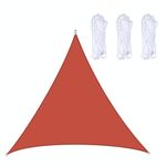 Triangolo Outdoor Garden Sunshade Sail Waterproof Anti-UV Baldacchino, Dimensioni: 2m x 2m x 2m (rosso)