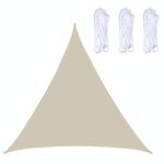 Triangolo Outdoor Garden Sunshade Sail Waterproof Anti-UV Baldacchino, Dimensioni: 2.4m x 2.4m x 2.4m (beige)