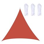 Triangolo Outdoor Garden Sunshade Sail Impermeabile Anti-UV Canopy, Dimensioni: 2.4m x 2.4m x 2.4m (rosso)