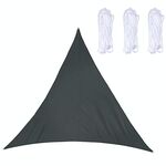 Triangolo Outdoor Garden Sunshade Sail Anti-UV Canopy Anti-UV, Dimensioni: 3m x 3m x 3m (nero)