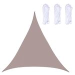 Triangolo Outdoor Garden Sunshade Sail Waterproof Anti-UV Canopy, Dimensioni: 6m x 6m x 6m (Khaki)