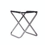 Sedia pieghevole da campeggio portatile da esterno 7075 Lega di alluminio Sgabello da pesca in lega di alluminio, dimensioni: 24.5x22.5x27cm (argento grigio)