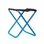 Sedia pieghevole da campeggio portatile da esterno 7075 in lega di alluminio Sgabello per barbecue, dimensioni: 24.5x22.5x27cm (blu)