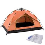 TC-014 Outdoor Beach Travel Camping Camping Tenda multi-persona automatica per 2 persone (arancione + tappetino)