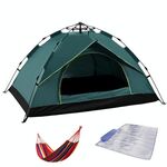 TC-014 Outdoor Beach Travel Viaggi Camping Tenda multi-persona a molla automatica per 2 persone (verde + mat + amaca)
