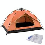 TC-014 Beach Beach da viaggio Camping Camping Tenda multi-persona a primavera per 3-4 persone (arancione + tappetino)