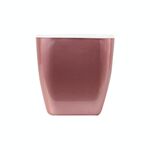 3 pezzi imitazione metallo colorato stoccaggio di acqua di accumulo di plastica flowerpot, dimensioni: g109 medio pentola (oro rosa quadrato)