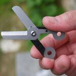3 pezzi per esterni in acciaio inox mini forbici anti-perdita di forbici EDC